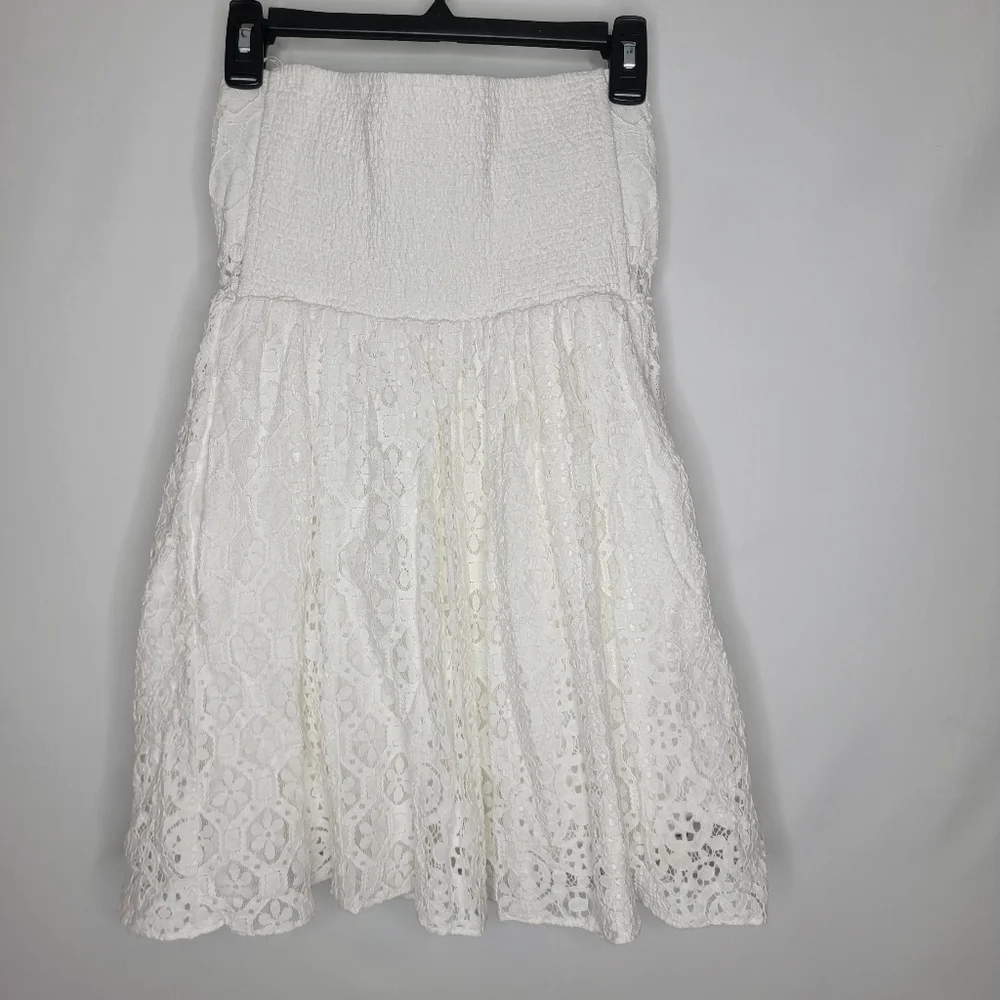 Lilly Pulitzer White Strapless Lace Dress - Picture 11 of 12